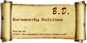 Borsenszky Dulcinea névjegykártya